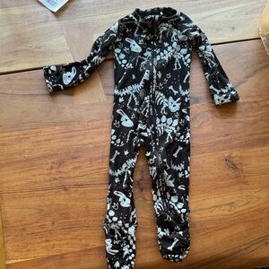 Bums & Roses Dinosaur Convertible Footie